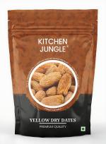 Kitchen Jungle Yellow Dates Dry/Sukha Khajoor Premium Quality (Pila Chuara) - Pouch Pack (500gm)
