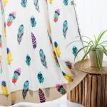 Urban Space Dream Catcher Charm: 100% Cotton Window Curtain - Bohemian Style, Room Darkening, Eyelets Tieback, 1 Piece (5 feet x 4 feet)