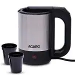 AGARO Optima, 1500W, 0.5L, Electric Kettle with 2 Cups, Silver