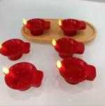 VACHHANI ENTERPRISE Kodiya Shape Diya | Water Sensor Diya | DIY Water Sensor Lamp | Traditional Kodiya Diya Set | Decorative Water-Activated Diya | LED Water Sensor Diya | Floating Waterproof Electric Diya | Festive Electric Diwali Lamp -6 PCS