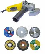 Multi functional 950W 4inch 100mm dia mini electric angle grinder machine (Grinder + 6PCs Disc)