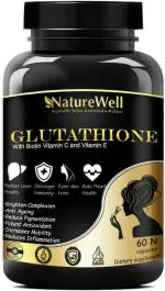 Naturewell Glutathione Skin Lightening With Vitamin E And C, 60 Capsules