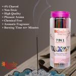KESUDO Relaxing Incense Sticks Incense Sticks, KESUDO 7 in 1 Incense Sticks for Pooja | Natural Khushbu Long Lasting Combo Pack Kasturi, Imfena, Femina, Rushiraj, Mogra, Chandan, Ratrani