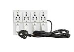 Saifpro Wooden 5 A Electrical Switch Board With 4 Sockets, 4 Switches With Long Wire Power Strip 2 M - 2 Meter Wire