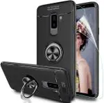 KWINE CASE Samsung Galaxy S9 Plus Black Rubber, Metal Back Cover