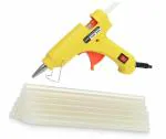 HOTGLUEGUN 20 WATT 7MM Glue Gun with ON Off Switch and LED Indicator (Free 10 Transparent Glue Sticks)