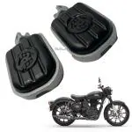 Dhe Best Black, Silver Multicolor Heavy Duty Bike Front And Rear Foot Rest Left And Right For Royal Enfield Reborn Classic 350 And Meteor 350 (Pair Of 1)