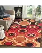 Status Contract Multicolor Polyester 3D Printed Carpet Rug Runner For Bedroom,Living Area And Home With Anti Slip Backing - 3 x 5 feet Pack of 1