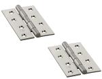 AKS Stainless Steel Seamless Butt Door Hinges Size 75X(19X13) X1.7mm Finish Satin SS Pack Of 2 Piece