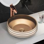 Plantex Round Wash Basin for Bathroom/Ceramic Tabletop Basin/Counter Top Washbasin/Vessel Sink - Indo-European Collection