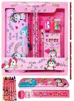 Royal Turtle Unicorn Stationary Kit for Girls Pencil Pen Book Eraser Sharpener - Stationary Kit Set for Girls/Birthday Gift (Set of 3, Multicolor)-R8