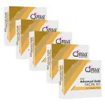 Qraa One Time 5 in 1 Gold Facial Kit|For Ultra Glowing Skin|With 24K Pure Gold|nstant Radiance|Natural Ingredients|Pack Of 5 (5X33g)|With 5 Easy Seps