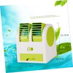 SHREE SANT ENTERPRISE Mini Fan- Mini Cooler Ac Usb and Battery Operated- Portable Dual Bladeless Air Water Air Cooler Cooling Fan Duel Blower with Ice Chambe Perfect for Temple,home,kitchen,study (multi) 1PC