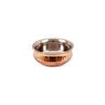 Indian Art Villa Steel Copper Serving Handi Bowl, Volume-100 ML, Pack of 1