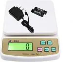 INDICUL Digital Electronic Weight Machine for Home Kitchen, Shop, Small, Portable with Adaptor White 10 kg