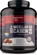 Nutrition Planet 100% Micellar Casein (With Added DigeZyme) for Pre/Post Workout Recovery (Chocolate - 4lb, 60 Servings)