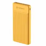 Portronics Luxcell B12 10,000mAh 12W Power Bank, Ultra Slim Power Bank with USB-A Output Port & Dual Input Ports (Micro & Type C Input Ports) | BIS Certified | Free Type C Cable| Made in India(Yellow)