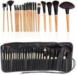 sunisa Makeup Brush Set with PU Leather Case (Pack of 24)