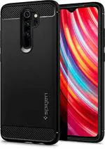 Spigen Rugged Armor Matte Black Thermoplastic Polyurethane Lightweight, Shock Absorbent Back Cover Case Compatible for Xiaomi Redmi Note 8 Pro 7.62 x 1.02 x 15.24 cm