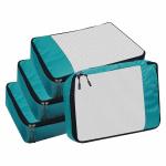 BDDELZ Packing Cubes For Travel Organizer Clothes Laundry Compression Suitcase Luggage Storage Travelling Pouches Bags Organiser, Polyester | Size-Large | Pack of 4 | Color-Blue