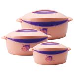 Milton Trumph Plastic Casserole Set, 3-Pieces, Blue
