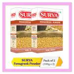 Surya 200g Fenugreek (Methi) Powder (Pack of 2; 100g Each)