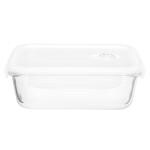 Cutting EDGE Smart Lock Borosilicate Rectangular Glass Food Container with Air Vent Lid (Set of 1, 840ml)