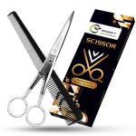 Organim Care Products 6 inch Barber Scissors White Crome Metal