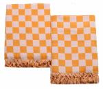 Tharunsha Elite Hand Weaved 100% Pure Cotton Bath Towel for Men and Women / Checkered Bath Towels - Yellow- Set of 2 (Size 36 x 72 Inch 90 x 180 cm)