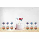 Untumble Aeroplane Theme Cup Cake Topper