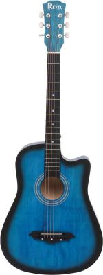 REVEL RVL-38C-LGP-BLS Acoustic Guitar Linden Wood Ebony Right Hand Orientation (Blue)