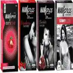 MANFORCE Mankind Condoms Combo Pack (Strawberry, Chocolate, Litchi, Sunny Flavoured)- 10 Pieces (Pack of 4) Condom (Set of 4, 40 Sheets)