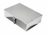 GinoSet Stainless Steel Storage Boxes,Cash Peti, Pooja Peti,Organizer, Vanity Box, Safe Locker Box 8 inch Storage Box (Steel) W-8