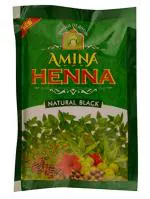 Amina Natural Black Mehndi Henna Powder 250 g (Pack of 21)