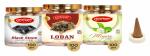 Shyam Charan Incense Cones, Meditation Pack - 140 Dhoop Cones | Fragrances - Blackstone, Loban and Mogra | Special Char Dham Yatra Pack | Dhoop Cones for Pooja | Free Dhoop Stand Inside