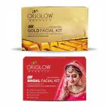 Oxyglow Herbals Oxyglow Herbals Gold Facial Kit 50G And Oxyglow Herbals Bridal Facial Kit 53 Gm (Pack Of 2)
