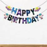 Festiko Space B, Day Banner Solar System Happy Birthday Banner Happy Birthday Crown Banner Universe Outer Space Brithday Party Decorations 15 Pcs Astronaut Cartoon Flag (Space B, Day Banner)
