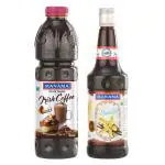 Manama Irish Coffee Syrup (1LTR) and Vanila Syrup (750ML) | Mixer for Mocktails, Cocktails, Drinks, Juices, Beverages | Pack of 2