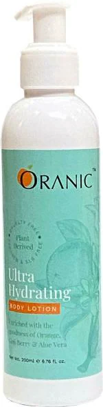ORANIC Plant Derived Ultra Hydrating Body Lotion All Skin Types Paraben and SLS Free Orange, Goji Berry and Aloe Vera (200 ml)