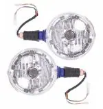 Apsmotiv Blue Tractor 9 Led With Bulb Headlights 12 V Assembly Set Suitable For Farmtrac Tractor Car Reflector Light