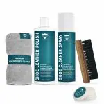 ROYAL CARE PROFESSIONAL ULTIMATE SPRAY CLEANER & POLISH KIT for Shoe |SPRAY CLEANER 200 ML + POLISH 200 ML + MICROFIBER CLOTH + BRUSH + SHINE SPONGE | Works on Leather, Whites, Nubuck, Golf Shoes, Basketball Shoes, Boots, Sandals