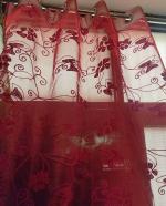 Jvin Fab Red Tissue Curtain, 2.13 X 1.22 X 0.03 M