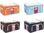 Inditradition Multipurpose Foldable Storage Boxes for Clothes, Wardrobe Organizers (Oxford Fabric, 24 Liter, Pack of 1) - Random Colour & Design