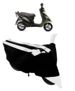 ABORDABLE Presents TVS Scooty Streak Water Resistant - Dust Proof - Full Bike / Scooty Two Wheeler Body Cover (WHITE STRIPES)