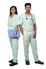 SCRUB INDIA sc11 Pant, Shirt Hospital Scrub (Navy Blue XL)