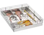 MARK PLUS Cutlery Kitchen Rack Steel Perforated Cutlery Kitchen Basket/Rack/Storage/Tray Size (19*20*4 Inch) (W*D*L)