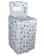 Classic LG Top Load Washing Machine Cover Suitable For 7 Kg, 7.2 Kg, 7.5 Kg, 8 Kg | 56Cms X 56Cms X 88Cms | Half White & Grey