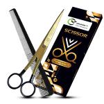 Organim Care Products Barber Scissors Gold Carbon Funner Steel