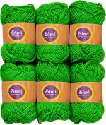 Simi Enterprise Parrot Acrylic Hand Knitting Wool, Art Craft Soft Fingering Crochet Hook Yarn-Pb Art-Ddi (Pack Of 6)