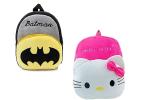 Toil Moil Cute Kid's Soft Velvet Animal Cartoon School Batman Backpack Cartoon Backpack Lightweight